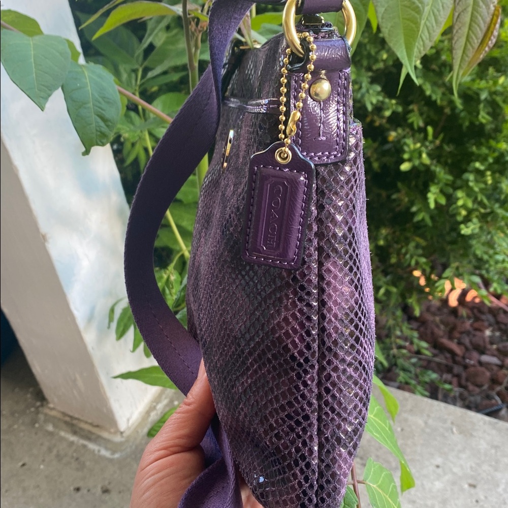 💜🖤Rare Y2K Purple Coach Crossbody Leather Bag💜🖤 - Picture 5 of 16